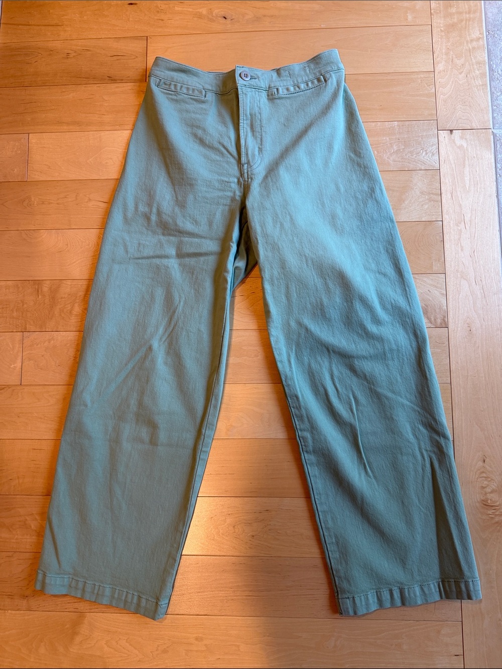 Madewell Light Sage Green Emmet Wide Leg Crop Pants